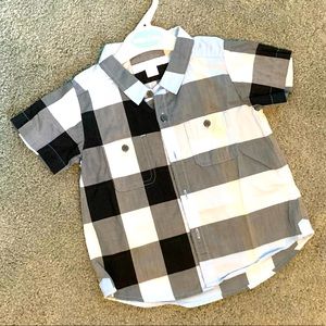 Baby Boys Burberry Short Sleeve Button Down 12m